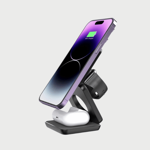 3-in-1 Foldable Wireless Charger – Travel-Ready Convenience