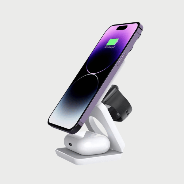 3-in-1 Foldable Wireless Charger – Travel-Ready Convenience